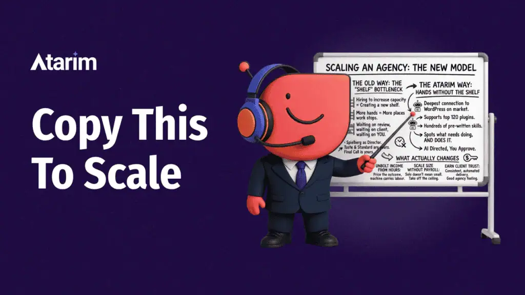 Article banner titled Every Hire Adds a Bottleneck: Growing an Agency Without Payroll