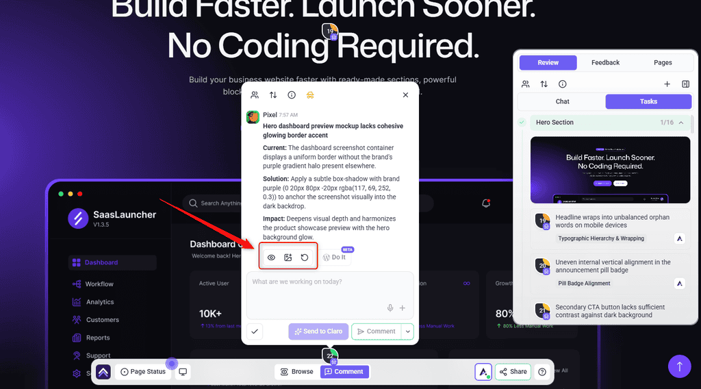 The same suggestion with the preview on, showing the eye, image and refresh icons beside Do It